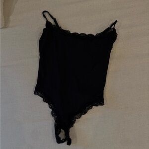 Elegant Black Lace Bodysuit